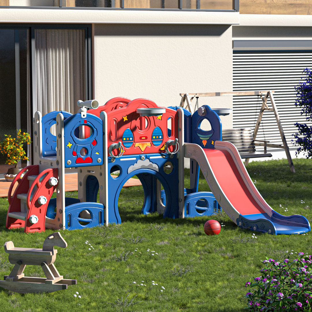 9 In 1 Toddler Slide And Climber Play Set